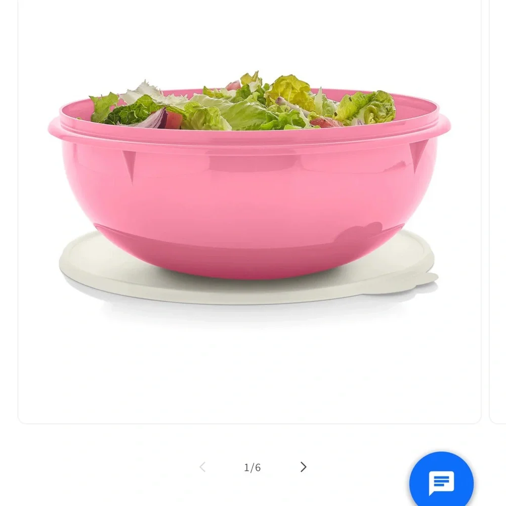 Tupperware Pink Serving Bowl with Lid - Picture 1 of 2